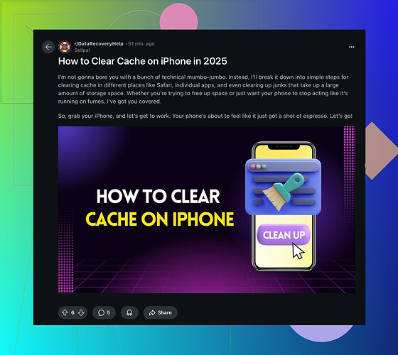 How to clear cache on iPhone?