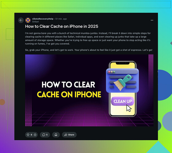 How to clear the Instagram cache on iPhone?