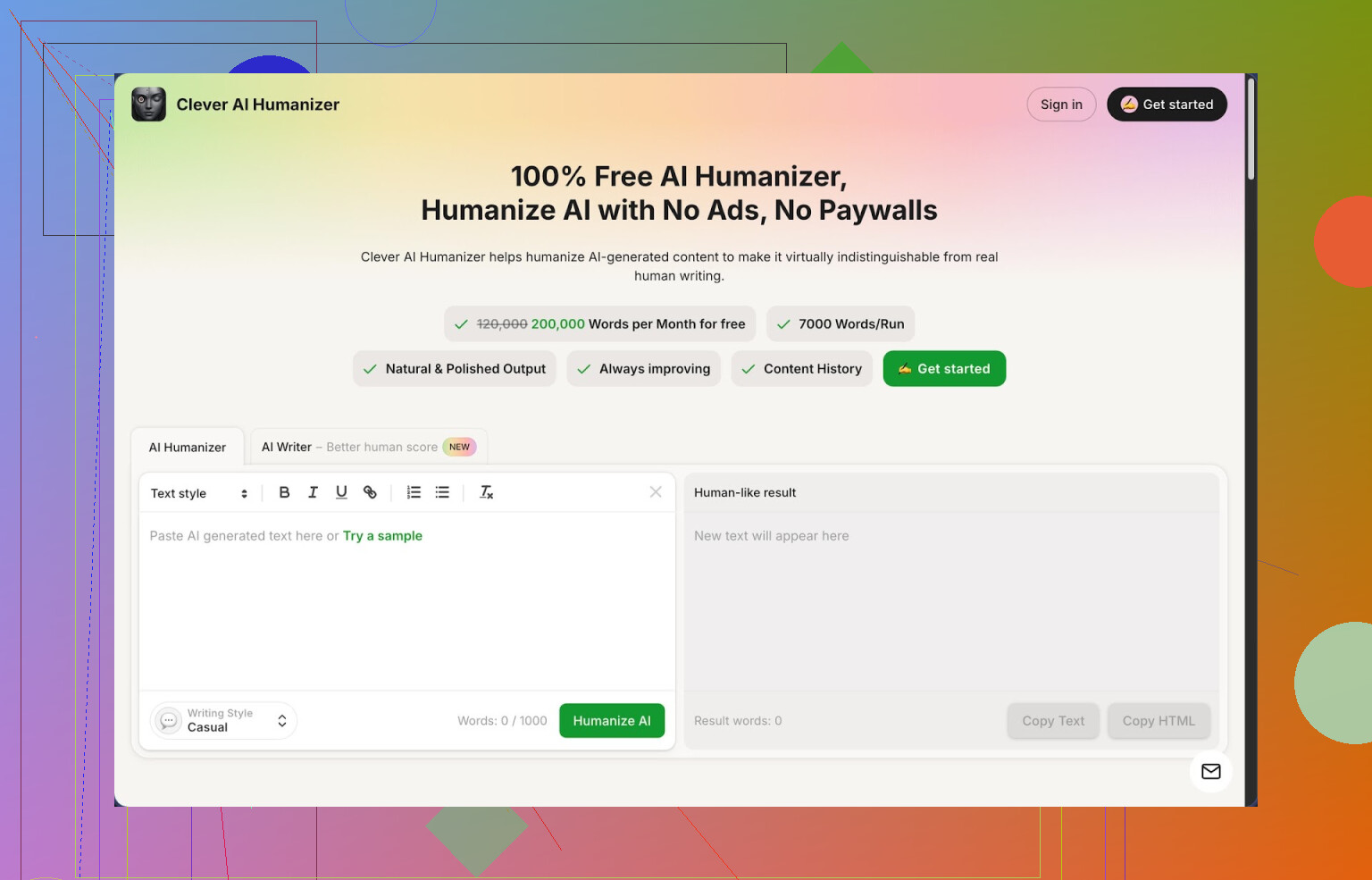1 Recensione di Clever AI Humanizer