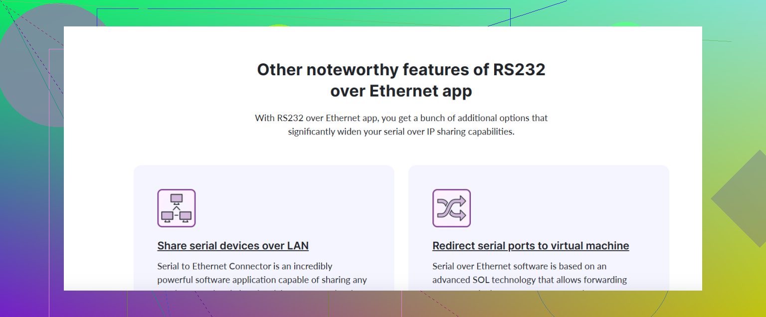 How do I forward serial port data to an IP network?